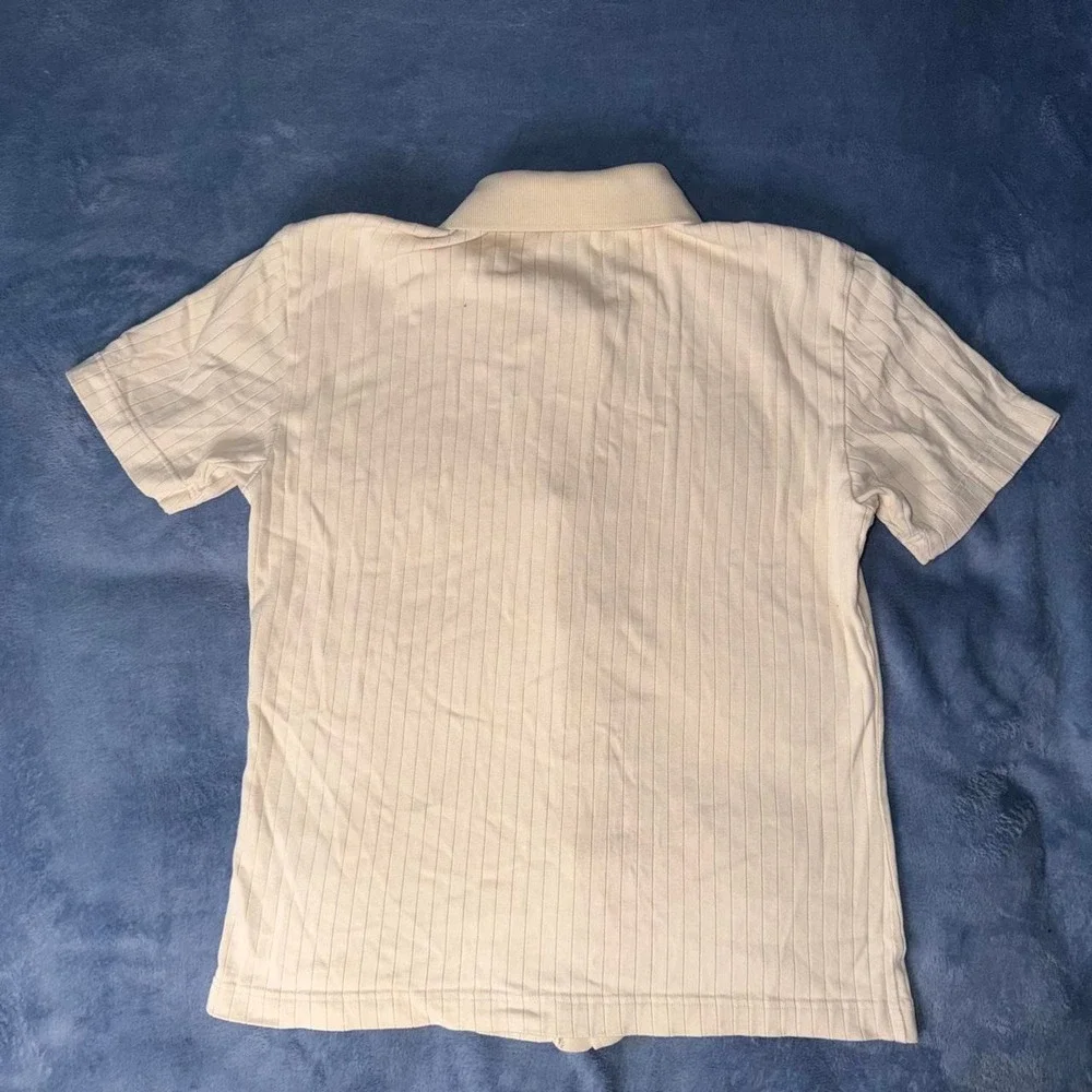 Banana republic cream button up shirt